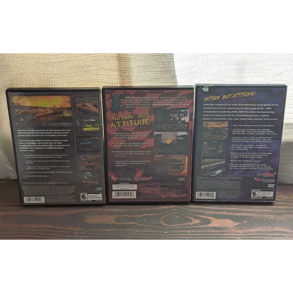 IHRA Motorsports Drag Racing Lot Of 3x PlayStation 2 Games CIB